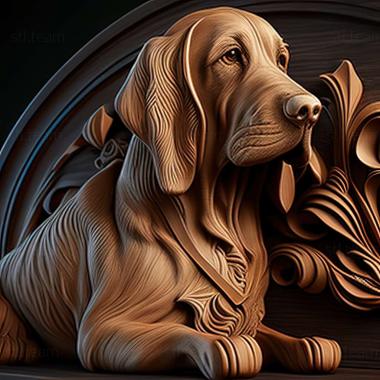 3D model Russian Hound dog (STL)